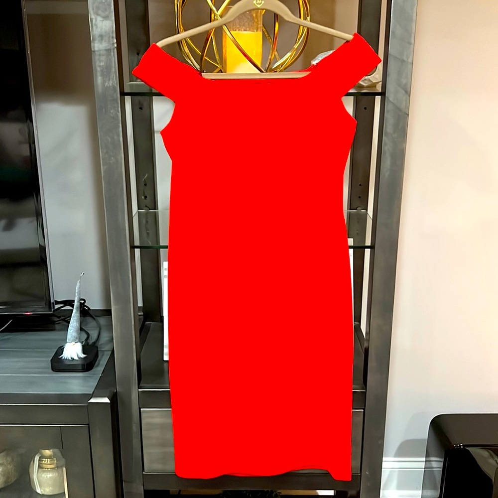 Eliza J off the shoulder shift dress